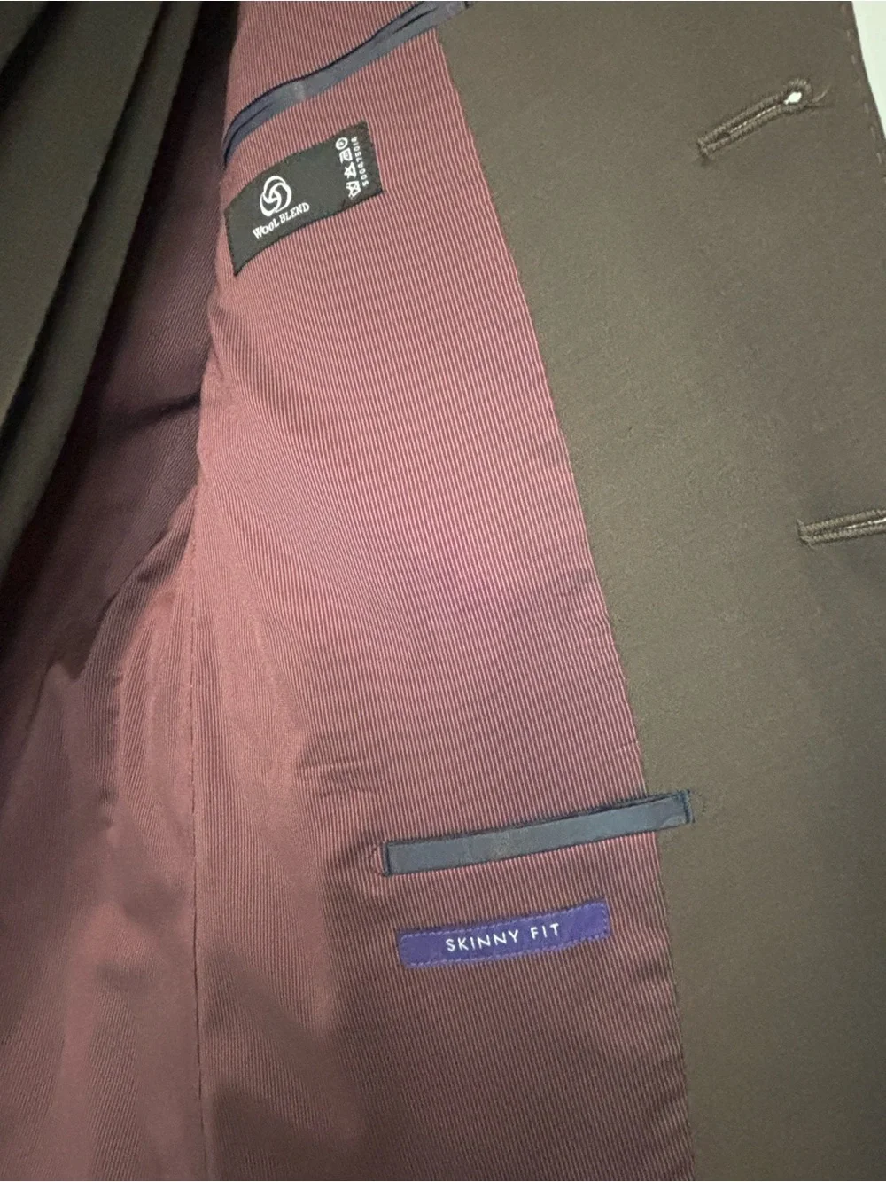 next Men's Olive Brown Single-Breasted Sport Coat